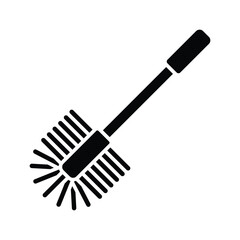 toilet brush icon vector design template in white background