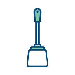 toilet brush icon vector design template in white background