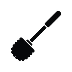 toilet brush icon vector design template in white background