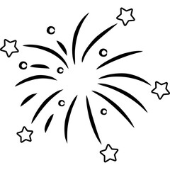 Firework Doodle Decorative