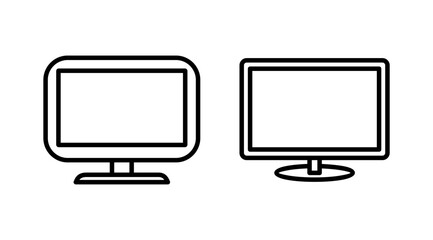 Computer icon vector. computer monitor icon.