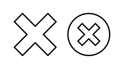 Close vector icon. Delete icon. remove, cancel, exit symbol.