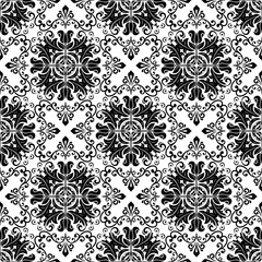 Orient classic pattern. Seamless abstract background with vintage black and white elements. Orient background. Ornament for wallpaper and packaging