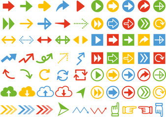 カラフルな矢印セット