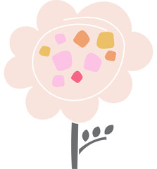 Flower Funny Drawing