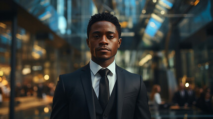 Portrait of businessman. Gennerative AI