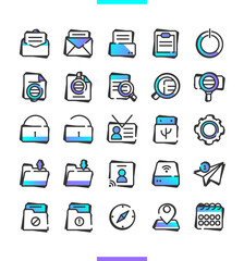 라인 그라디언트 아이콘 세트 02
