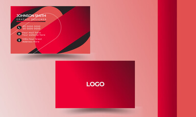 Minimalist Modern Creative exclusive graphic design simple and clean Business Card Template in rectangle size.

