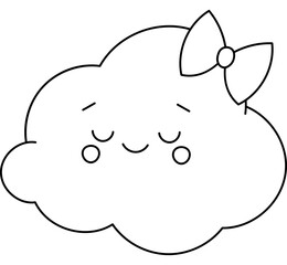 Cloud Coloring Page