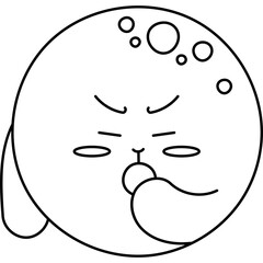 Obraz premium Moon Coloring Page