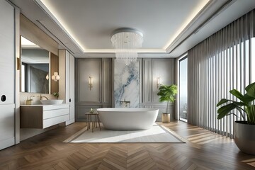 Naklejka na ściany i meble interior design of bathroom