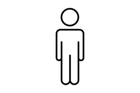 man icon. icon related to sign toilets, dressing room, bathroom. Line icon style design. Simple vector design editable
