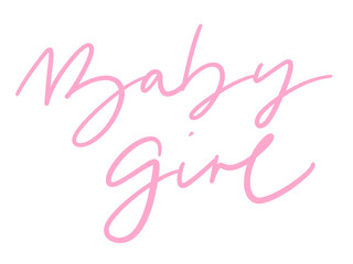 Baby Girl Handlettering pink