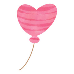 a pink heart shaped balloon with a stick