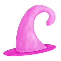 a pink witch hat on a transparent background