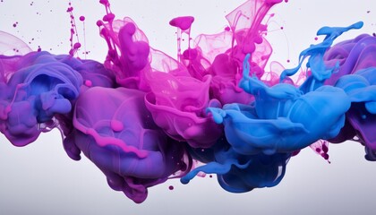 Colorful Swirls of Purple and Blue Background with Abstract Design, Copy Space, Generative AI