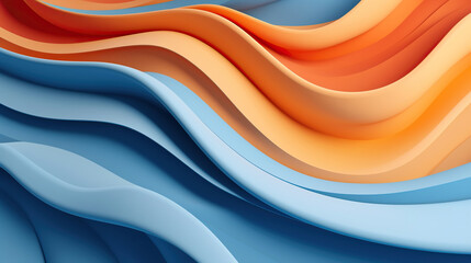 Fototapeta premium Colorful Background with Waves in Harmonious Motion