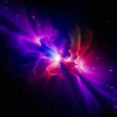 radiant nebula, star clusters and gas clouds shining brightly, celestial, otherwordly, abstract, space art