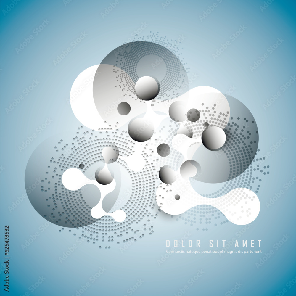 Poster Abstract connection structure. Polygonal space background with connecting dots and lines. Molecules and biotechnology design. Vector illustration