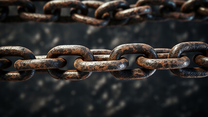 Obraz premium Close-up of an old metal chain