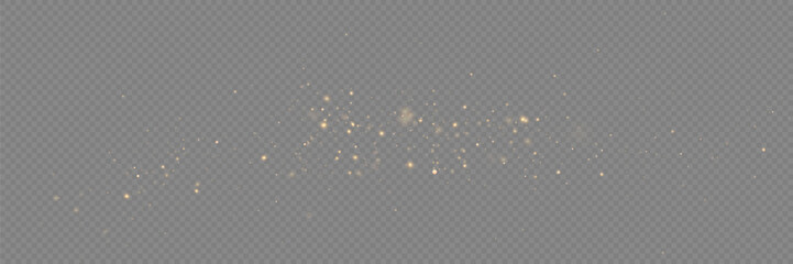 Golden sequins glow with many lights. Glittering dust. Luxurious background of golden particles.