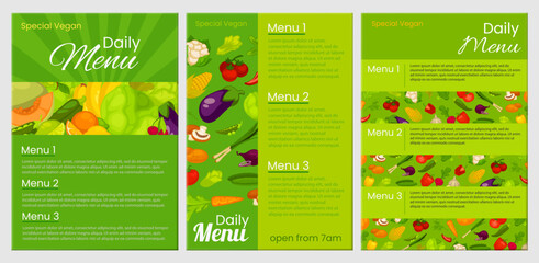 Vibrant vegan special menu brochure mockup set