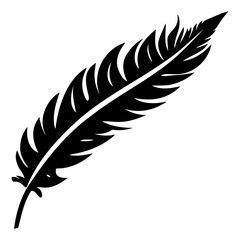 Obraz premium Feather silhouette icon symbol. Vector illustration