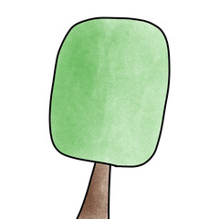 Trees cartoon character 