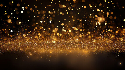 Light Christmas Golden Luxury Glitter Background
