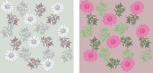 eamless pattern of floral motifs on pastel background, for background, printing, fabric, fashion