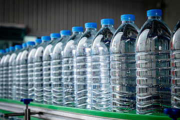 Spring Water factory - Water bottling line for processing pure water into small bottles. Selective...