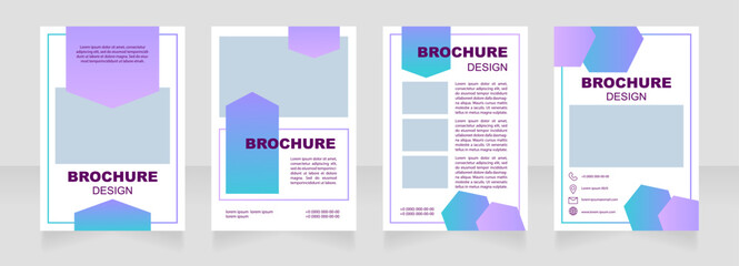 Medical care white blank brochure layout design. Vertical poster template set with copy space for text. Premade corporate reports collection. Editable flyer 4 pages. Myriad Pro, Arial fonts used