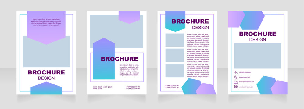 Medical care white blank brochure layout design. Vertical poster template set with copy space for text. Premade corporate reports collection. Editable flyer 4 pages. Myriad Pro, Arial fonts used