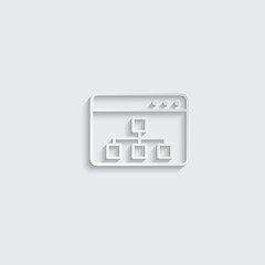  browser icon. Webpage icon, internet icon