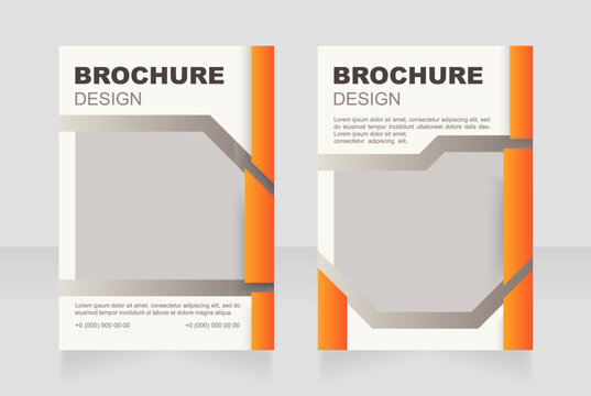 Construction stage report blank brochure design. Template set with copy space for text. Premade corporate reports collection. Editable 2 paper pages. Arial Black, Regular fonts used