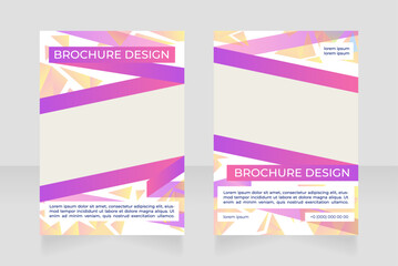 Urban redevelopment program blank brochure design. Template set with copy space for text. Premade corporate reports collection. Editable 2 paper pages. Montserrat Medium, Regular fonts used