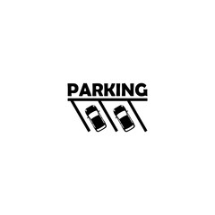 Parking logo icon sign isolated on white background