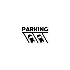 Obraz premium Parking logo icon sign isolated on white background