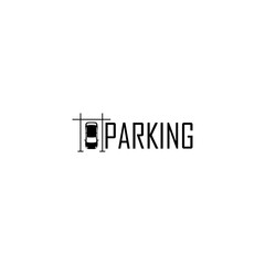 Parking logo icon sign isolated on white background