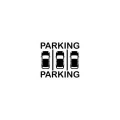 Parking logo icon sign isolated on white background