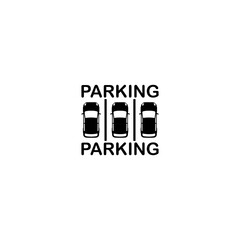 Parking logo icon sign isolated on white background