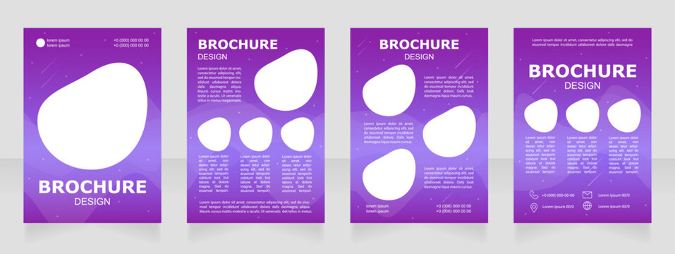 Conducting scientific research blank brochure design. Template set with copy space for text. Premade corporate reports collection. Editable 4 paper pages. Arial Black, Regular fonts used
