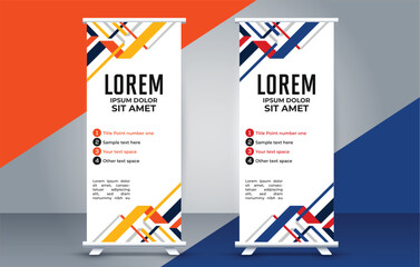 professional  business roll up display standee template design