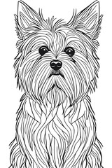 puppy dog vector line art