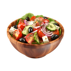 Vegetable salad with feta cheese png transparent background