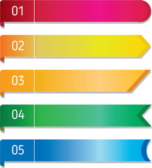 Infographics in the form of multi-colored stripes with numbers