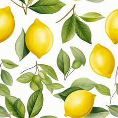 Lemon seamless pattern vector