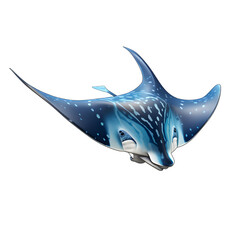 Giant oceanic manta ray png transparent background