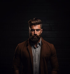 Obraz premium Beard cut style portrait, young elegant man