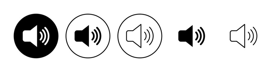 Speaker icon set. volume icon vector. loudspeaker icon vector. sound symbol